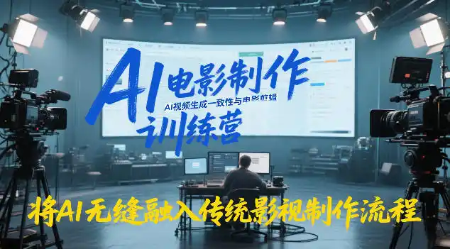 AI电影制作训练营，掌握AI视频生成一致性与电影剪辑，将AI无缝融入传统影视制作流程摄影摄像-剪辑后期-编剧导演课程影视课程众筹
